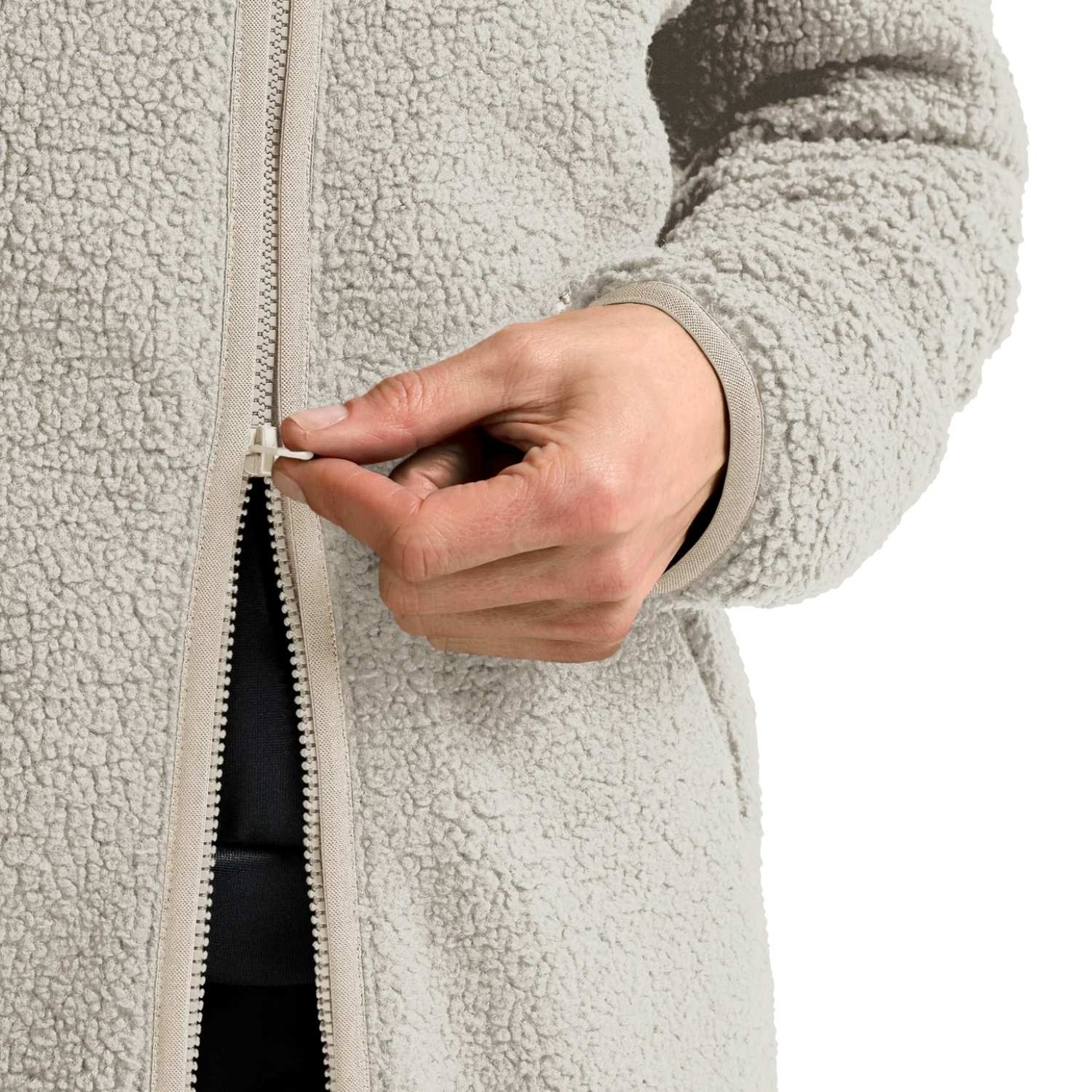 Jack Wolfskin High Curl Coat Kadın Bej Outdoor Ceketi