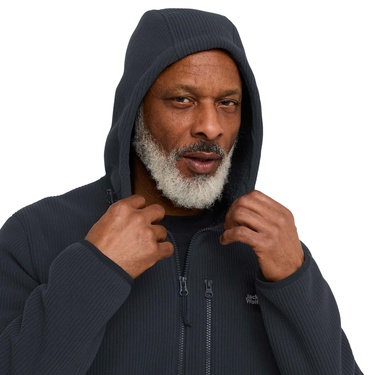  Jack Wolfskin Lake Ridge Hooded Erkek Mavi Outdoor Ceketi