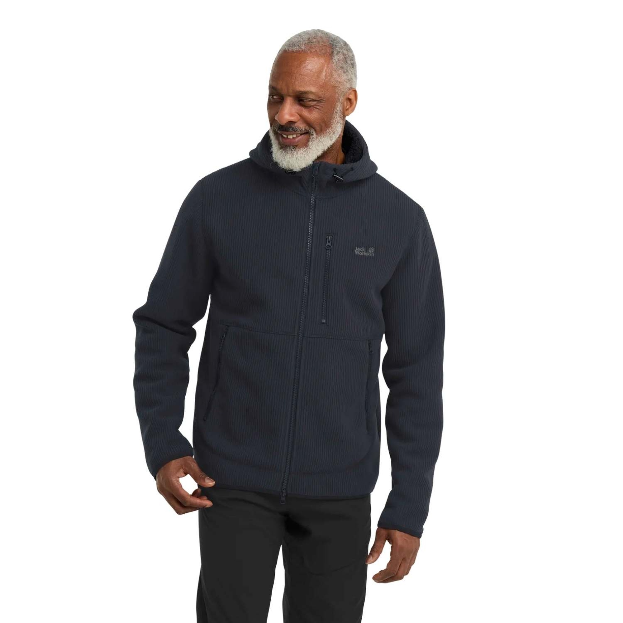 Jack Wolfskin Lake Ridge Hooded Erkek Mavi Outdoor Ceketi