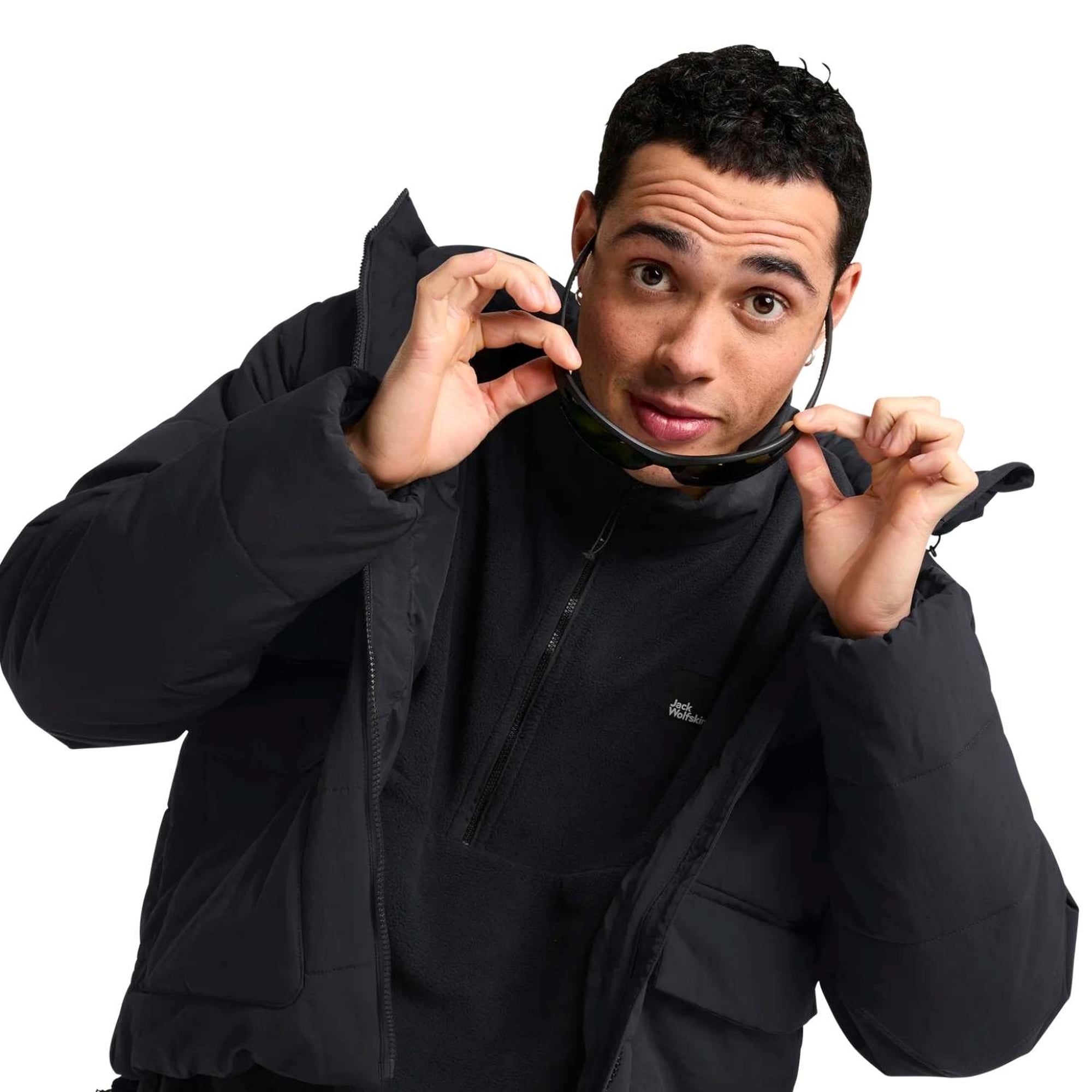 Jack Wolfskin Northern Lite Hooded Erkek Siyah Outdoor Ceketi