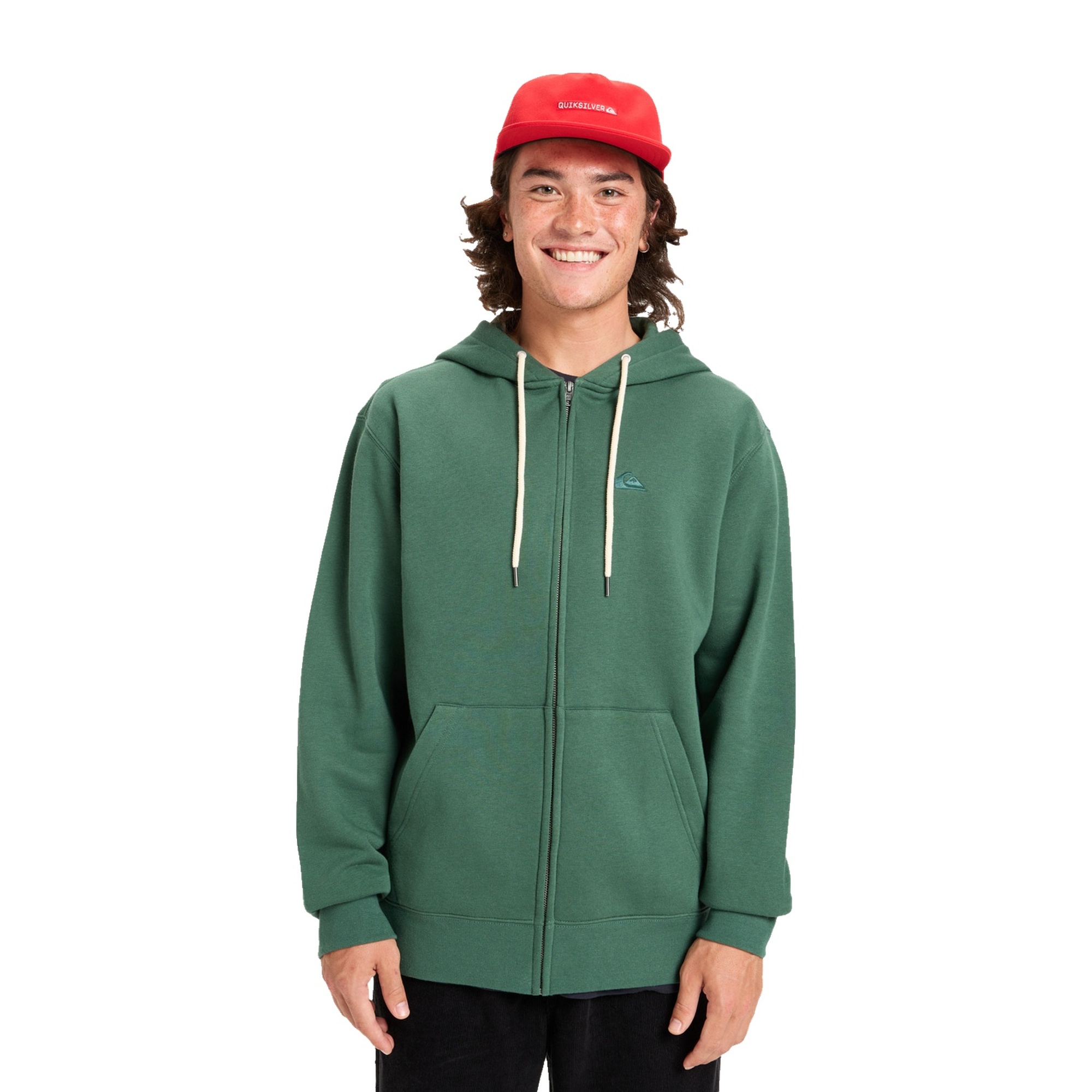 Quiksilver Salt Water Zip Hoodie Erkek Yeşil Sweatshirt