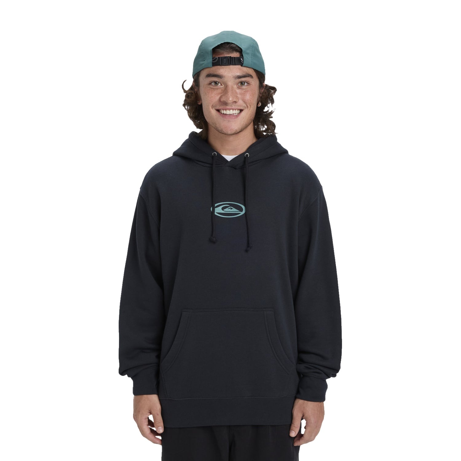  Quiksilver Salt Water Graphic Hoodie Erkek Siyah Sweatshirt