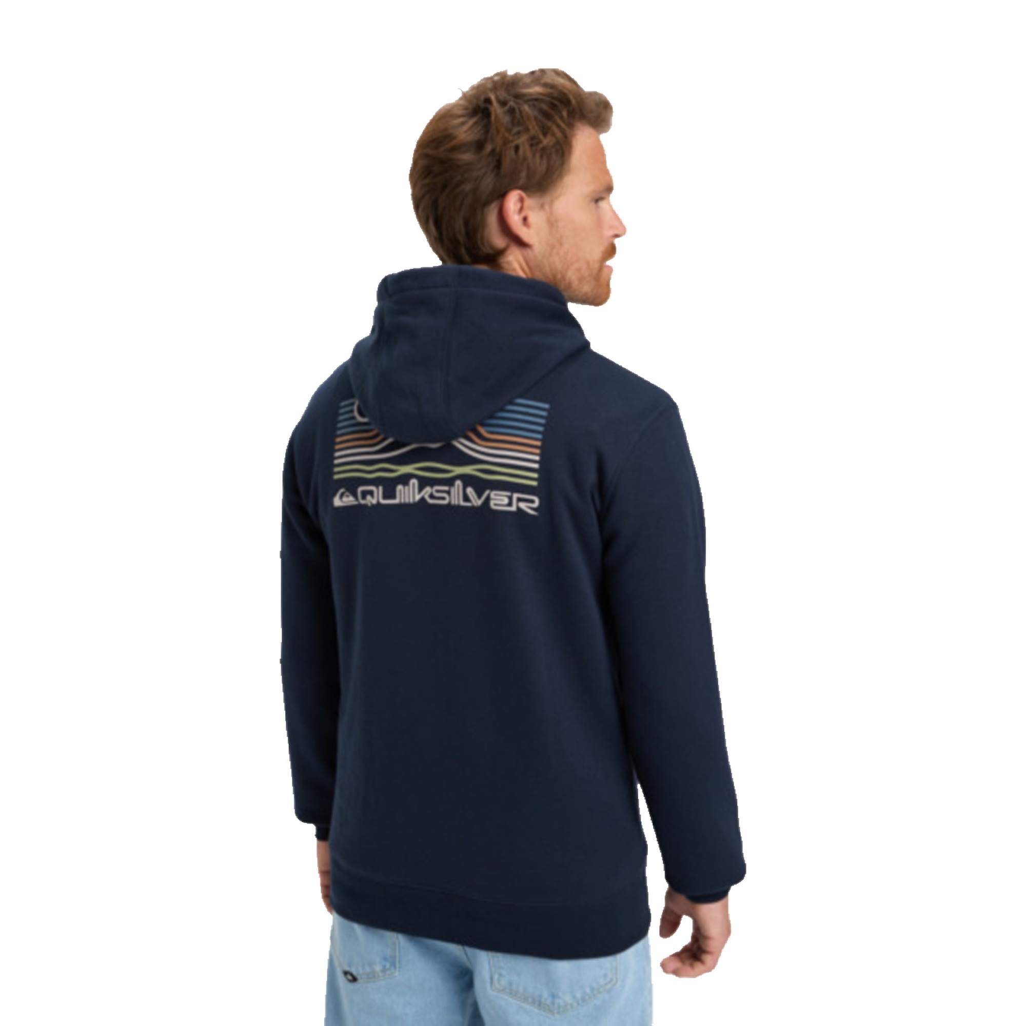 Quiksilver Light Waves Hoodie Erkek Mavi Sweatshirt