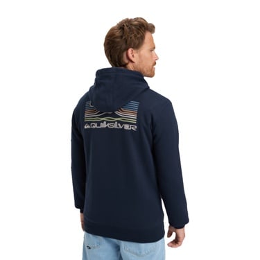  Quiksilver Light Waves Hoodie Erkek Mavi Sweatshirt
