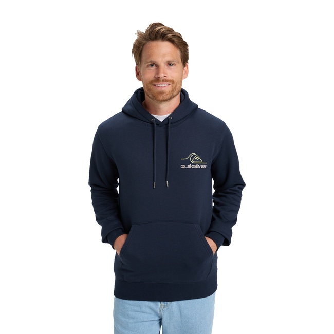  Quiksilver Light Waves Hoodie Erkek Mavi Sweatshirt