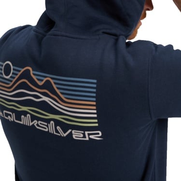  Quiksilver Light Waves Hoodie Erkek Mavi Sweatshirt