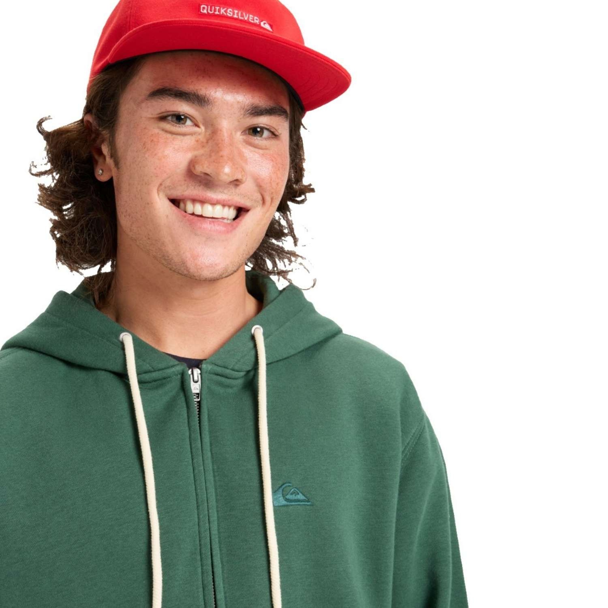 Quiksilver Salt Water Zip Hoodie Erkek Yeşil Sweatshirt