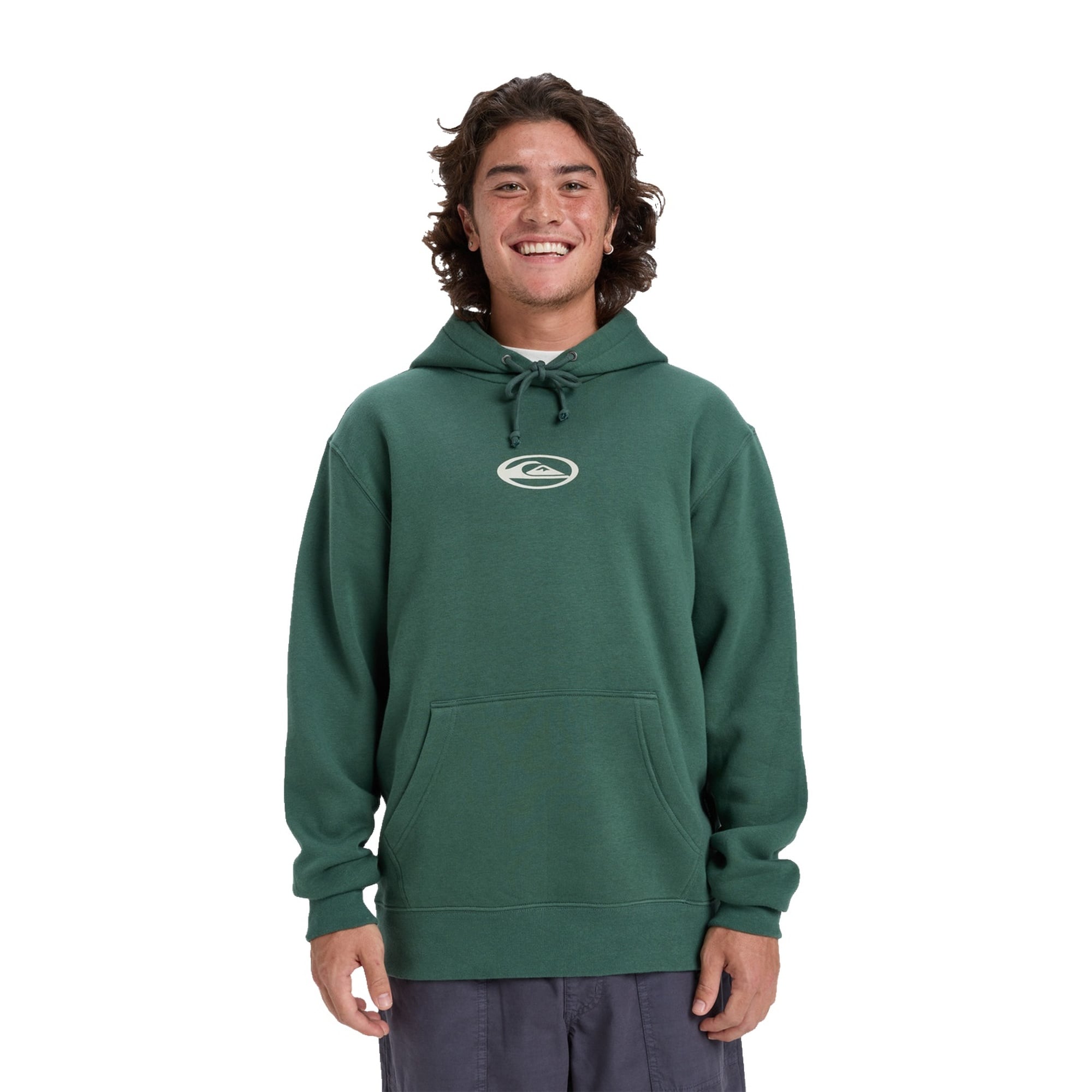 Quiksilver Salt Water Graphic Hoodie Erkek Yeşil Sweatshirt