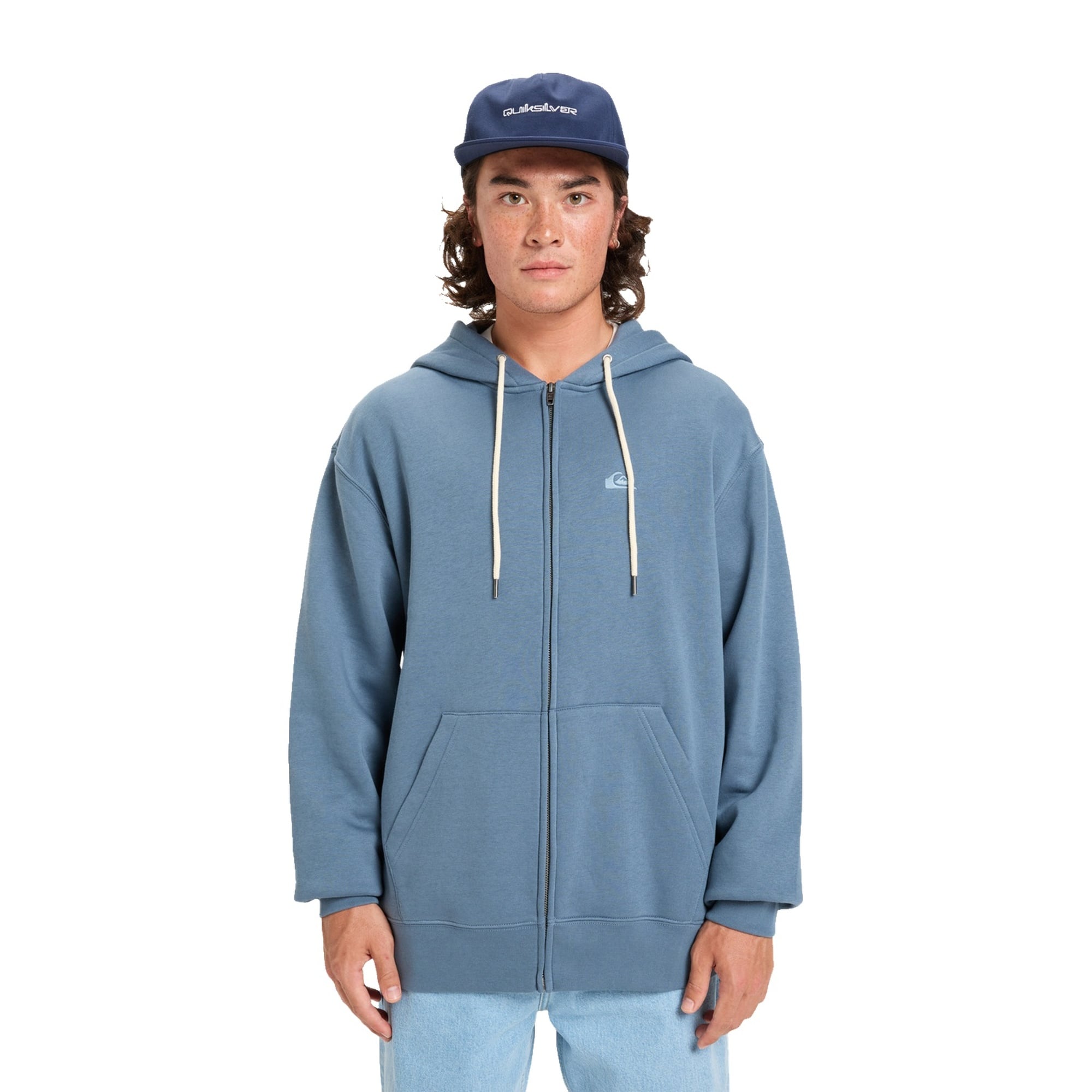 Quiksilver Salt Water Zip Hoodie Erkek Mavi Sweatshirt