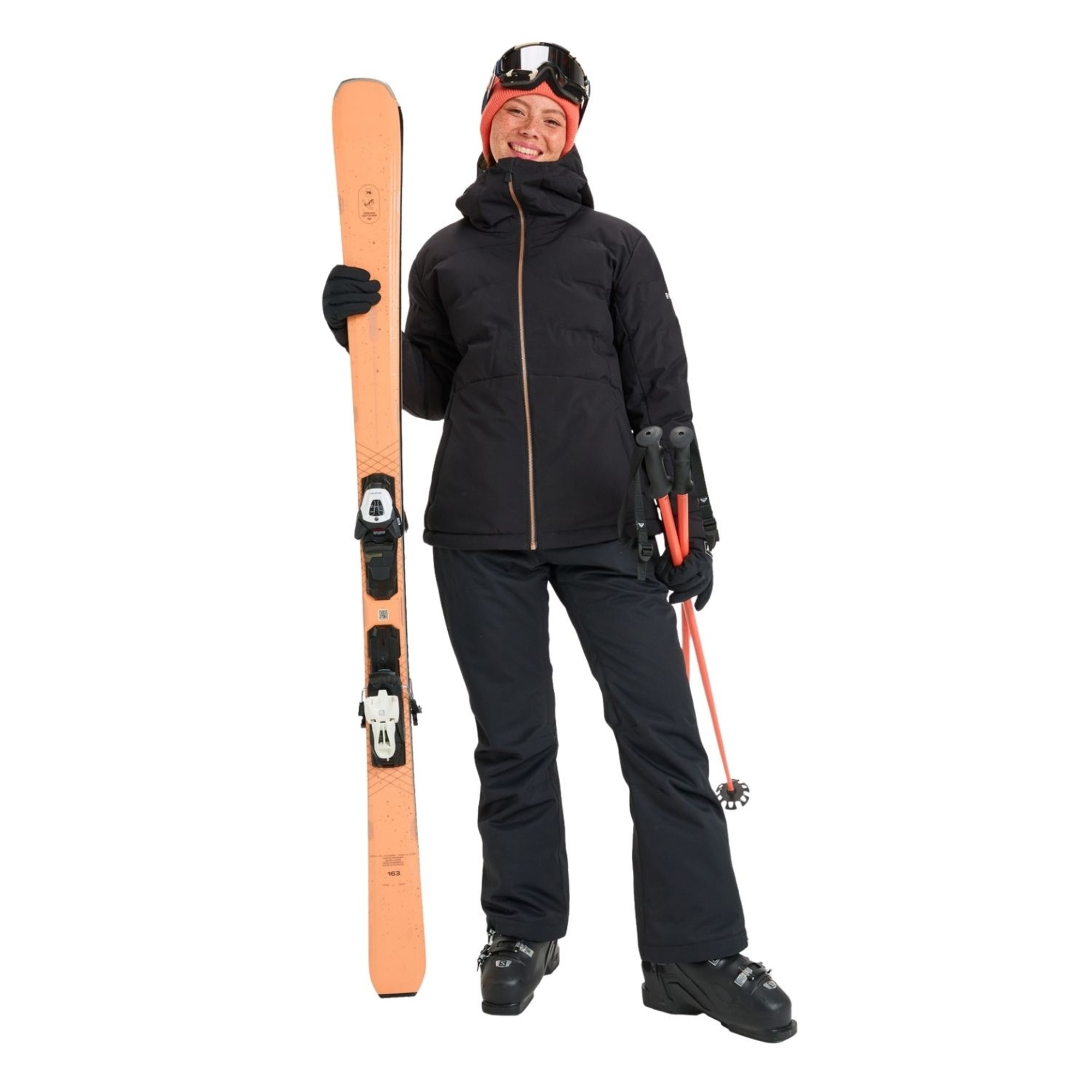 Roxy Snowyhill Puffy Jk Kadın Siyah Snowboard Ceketi