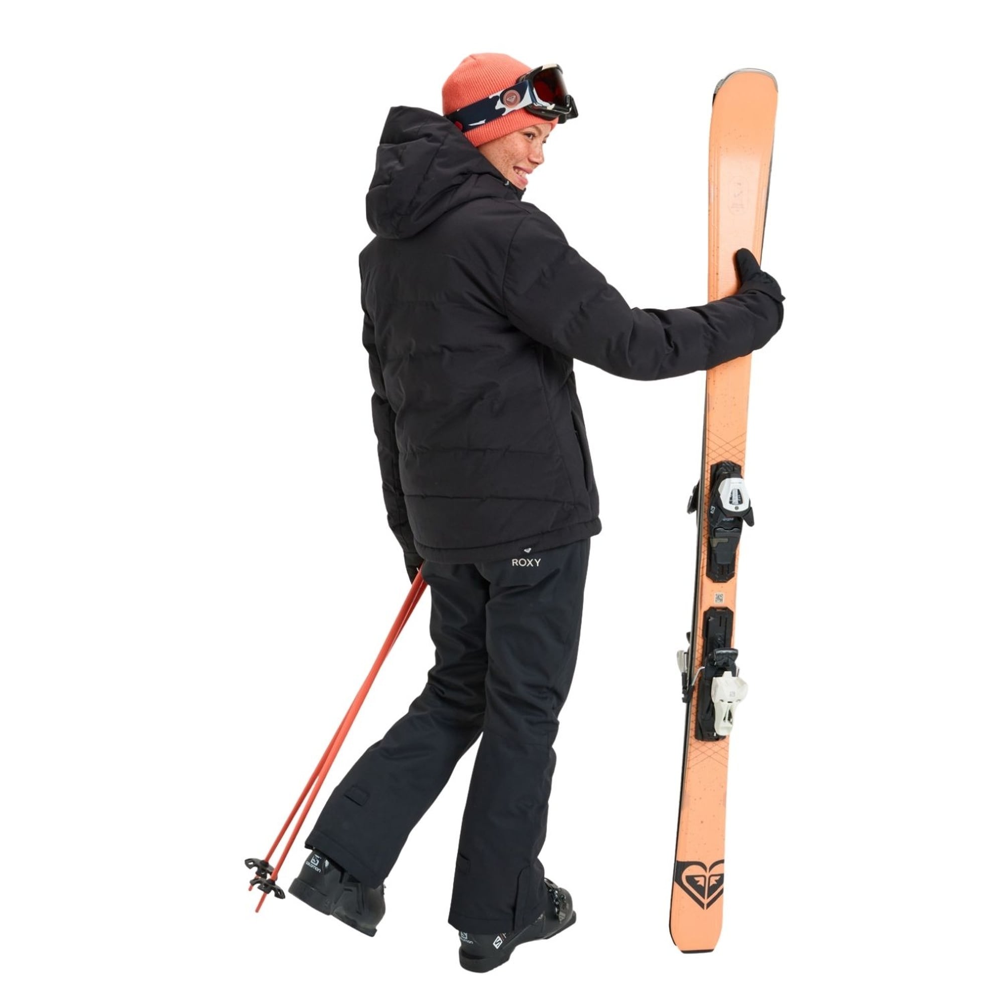 Roxy Snowyhill Puffy Jk Kadın Siyah Snowboard Ceketi