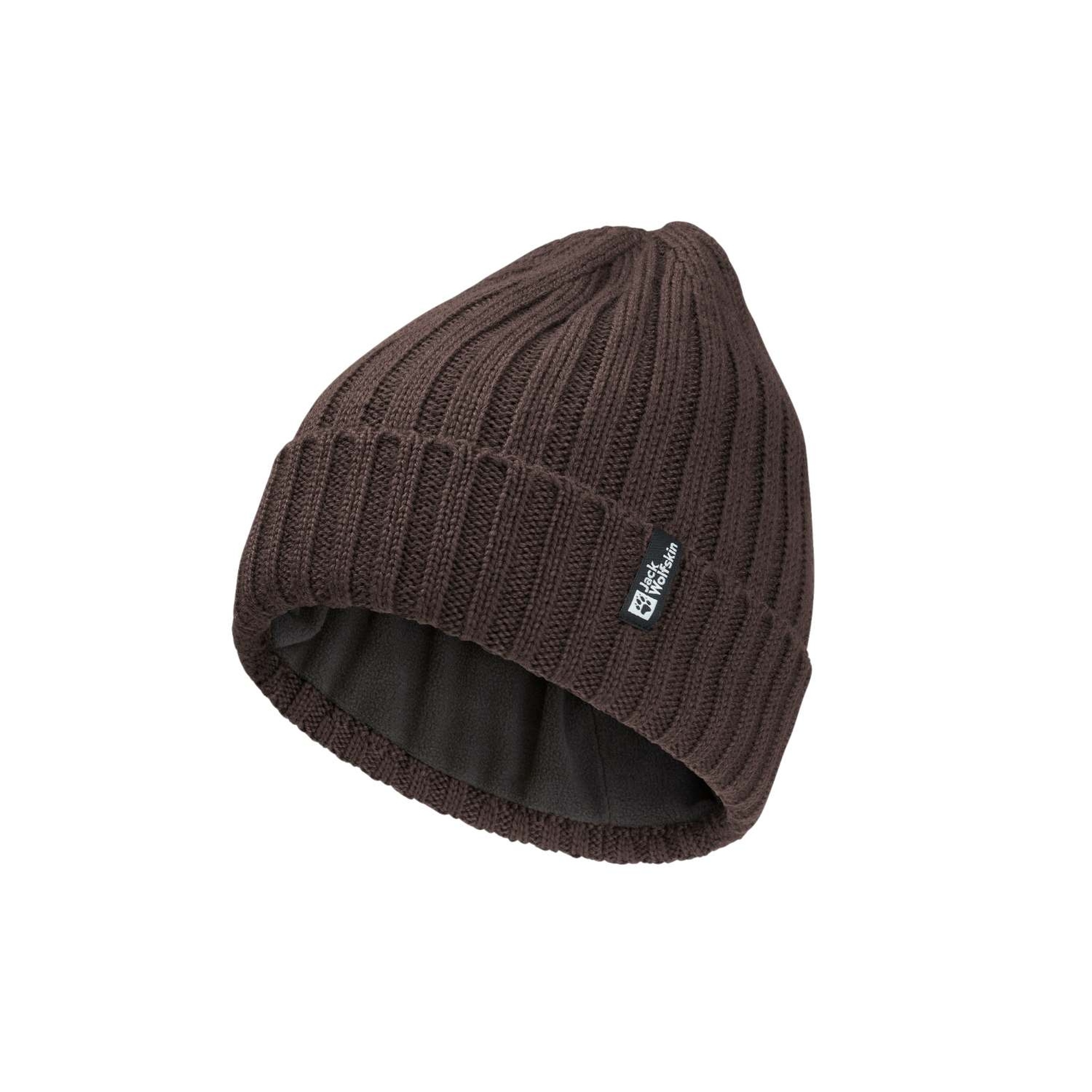 Jack Wolfskin Rib Knit Beanie Unisex Kahverengi Bere