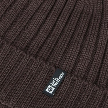  Jack Wolfskin Rib Knit Beanie Unisex Kahverengi Bere