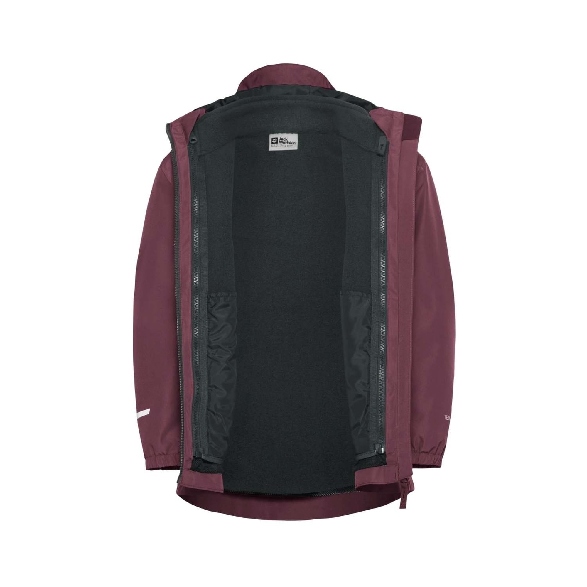 Jack Wolfskin Iceland 3in1 Jacket K Unisex Çocuk Mor Outdoor Ceketi