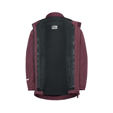  Jack Wolfskin Iceland 3in1 Jacket K Unisex Çocuk Mor Outdoor Ceketi