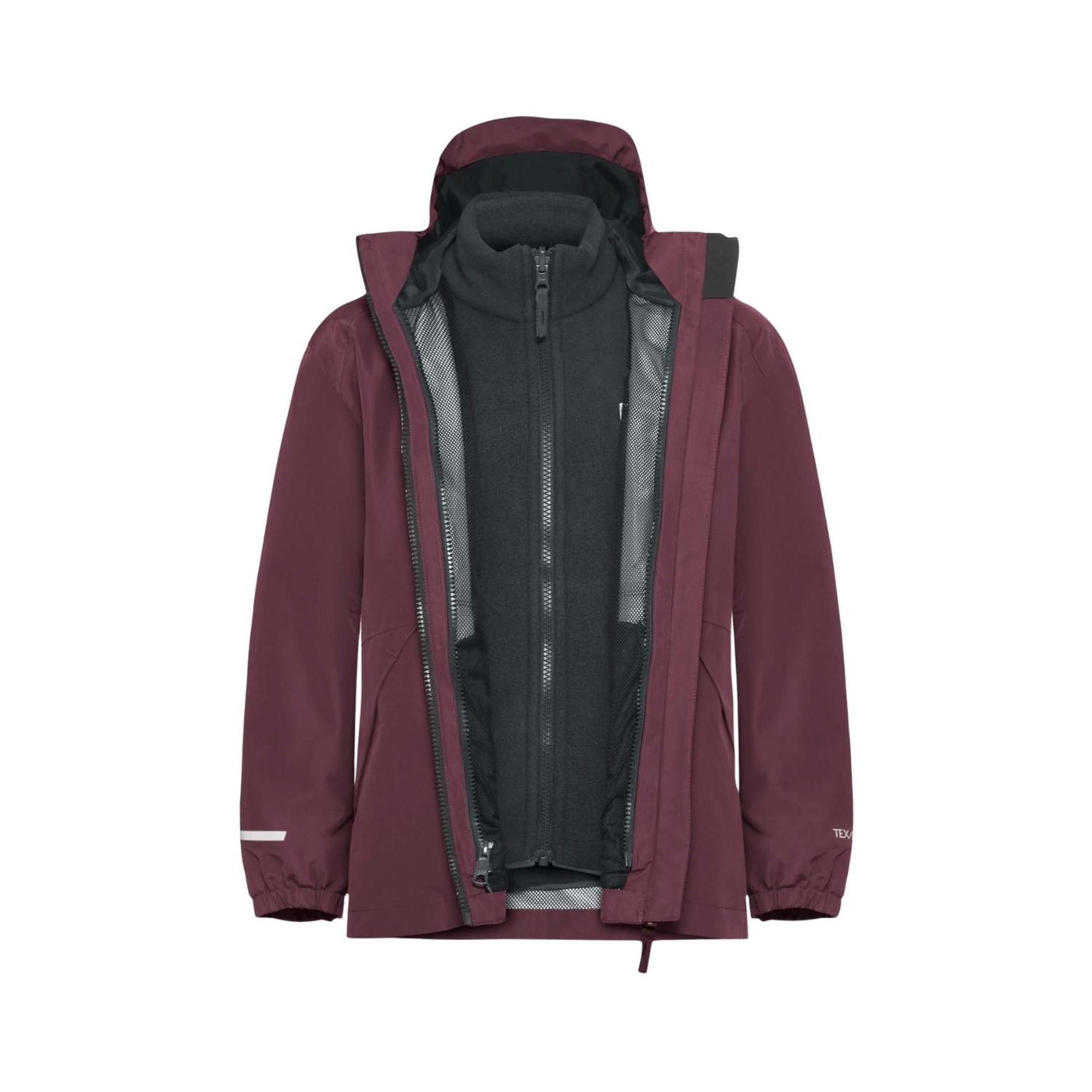 Jack Wolfskin Iceland 3in1 Jacket K Unisex Çocuk Mor Outdoor Ceketi