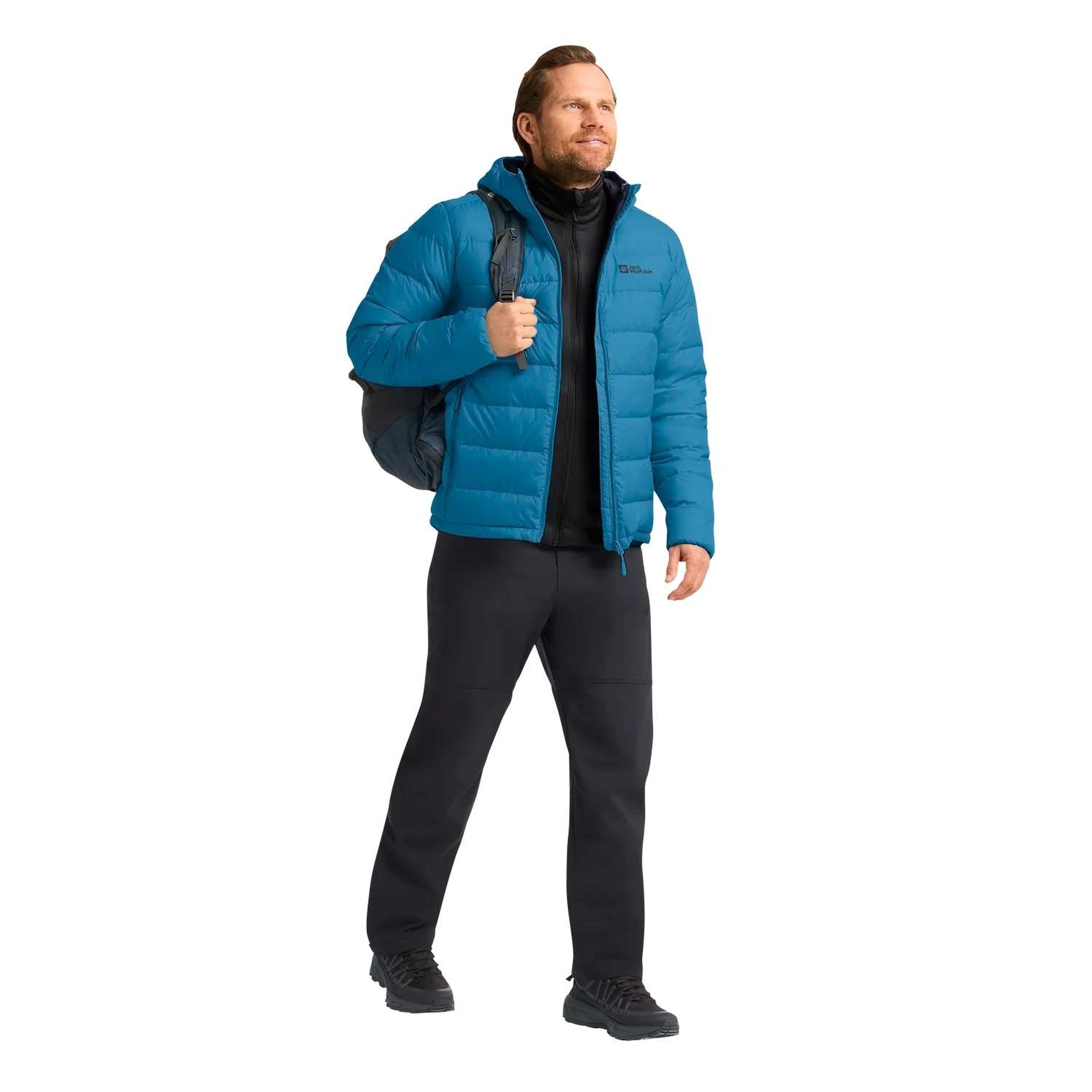 Jack Wolfskin Ather Down Hoody Rds Erkek Mavi Outdoor Ceketi