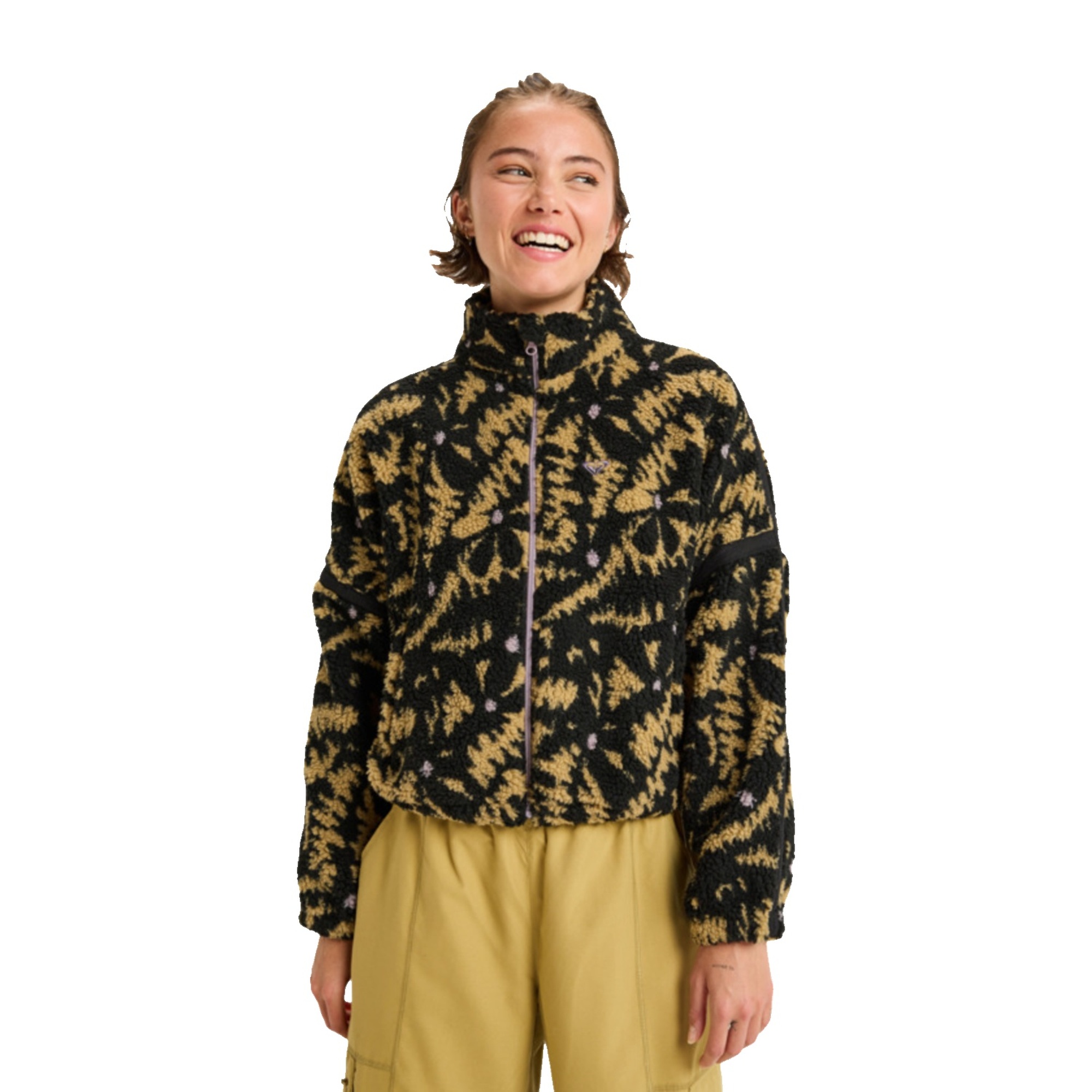 Roxy Boundless Spirit Zippered Kadın Siyah Polar Ceket