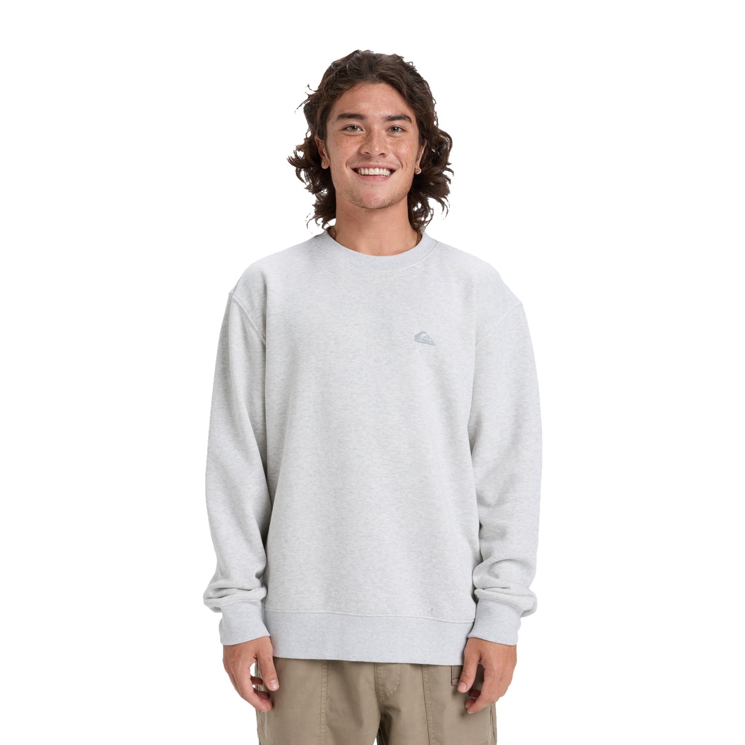  Quiksilver Salt Water Crew Erkek Gri Sweatshirt