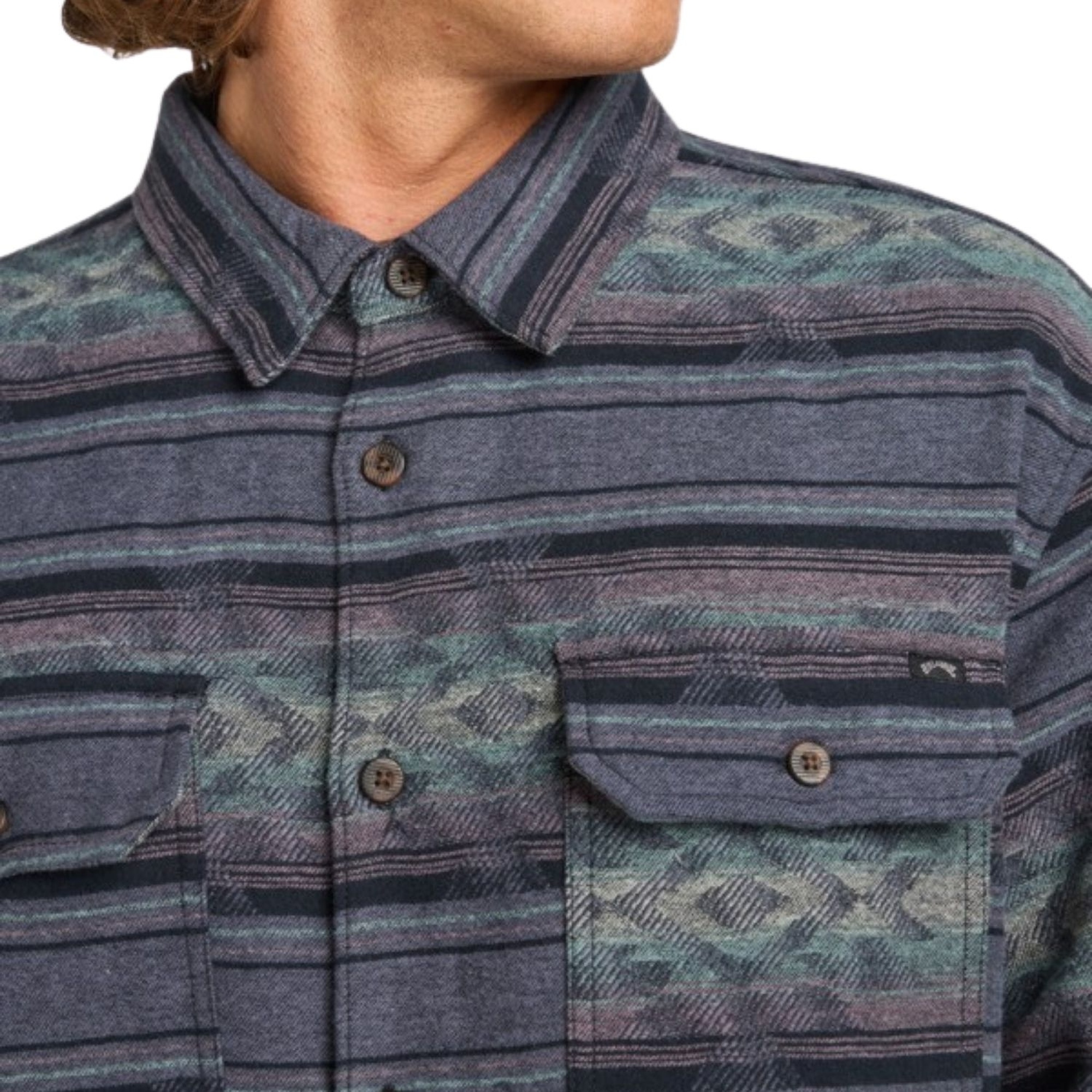 Billabong Offshore Jacquard Flannel Erkek Mavi Gömlek