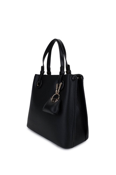  Tamer Tanca Kadın Suni Deri Siyah Omuz Çanta