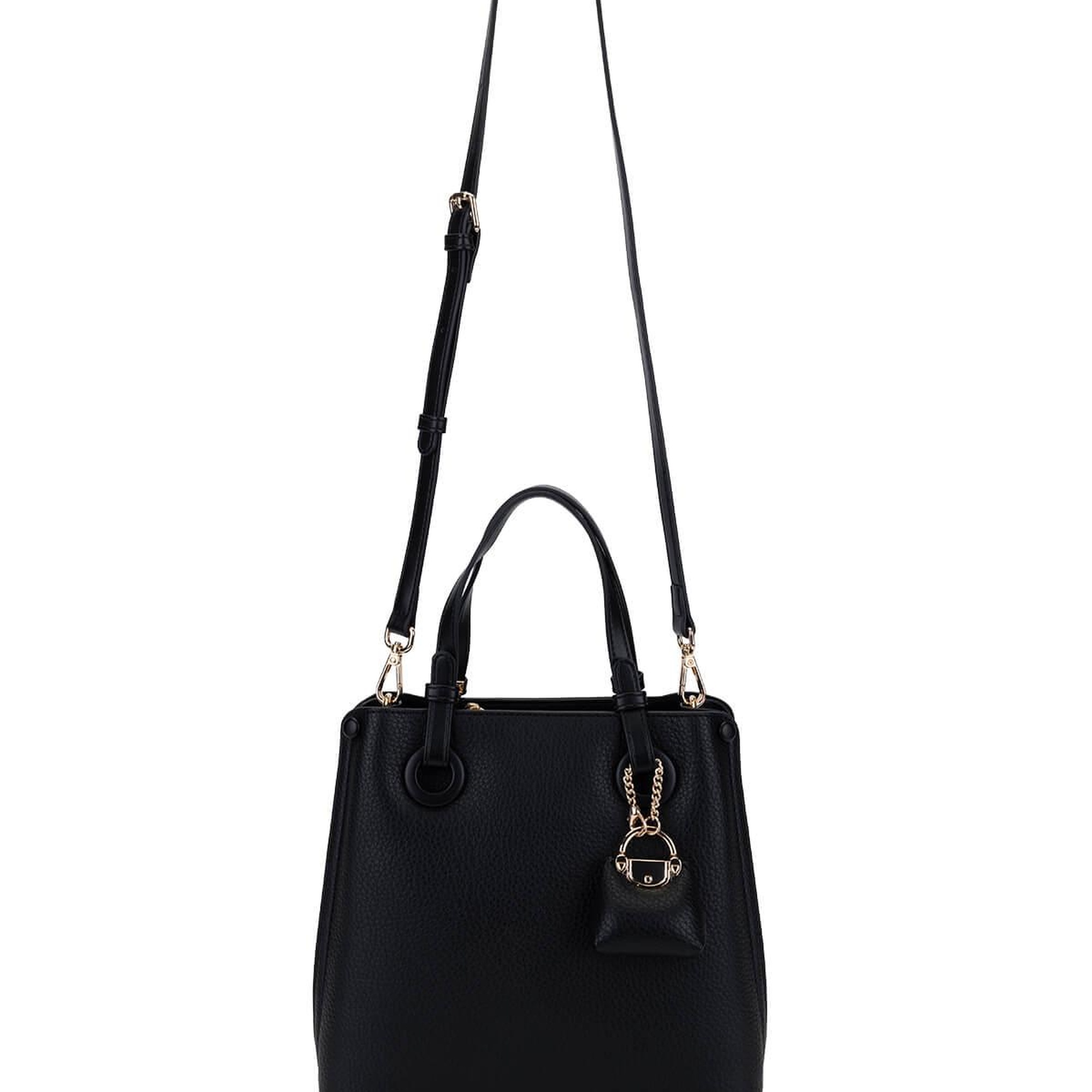 Tamer Tanca Kadın Suni Deri Siyah Omuz Çanta