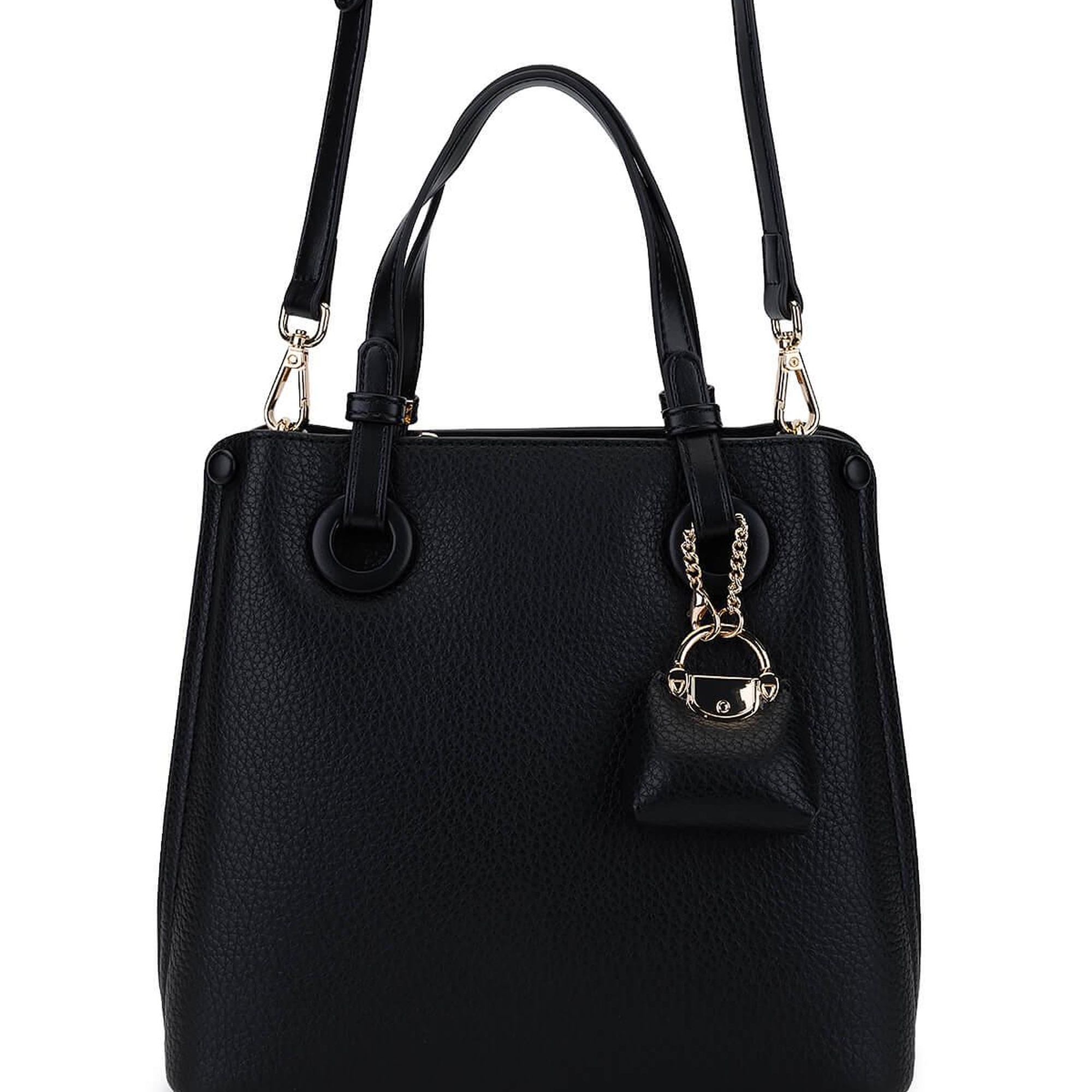 Tamer Tanca Kadın Suni Deri Siyah Omuz Çanta