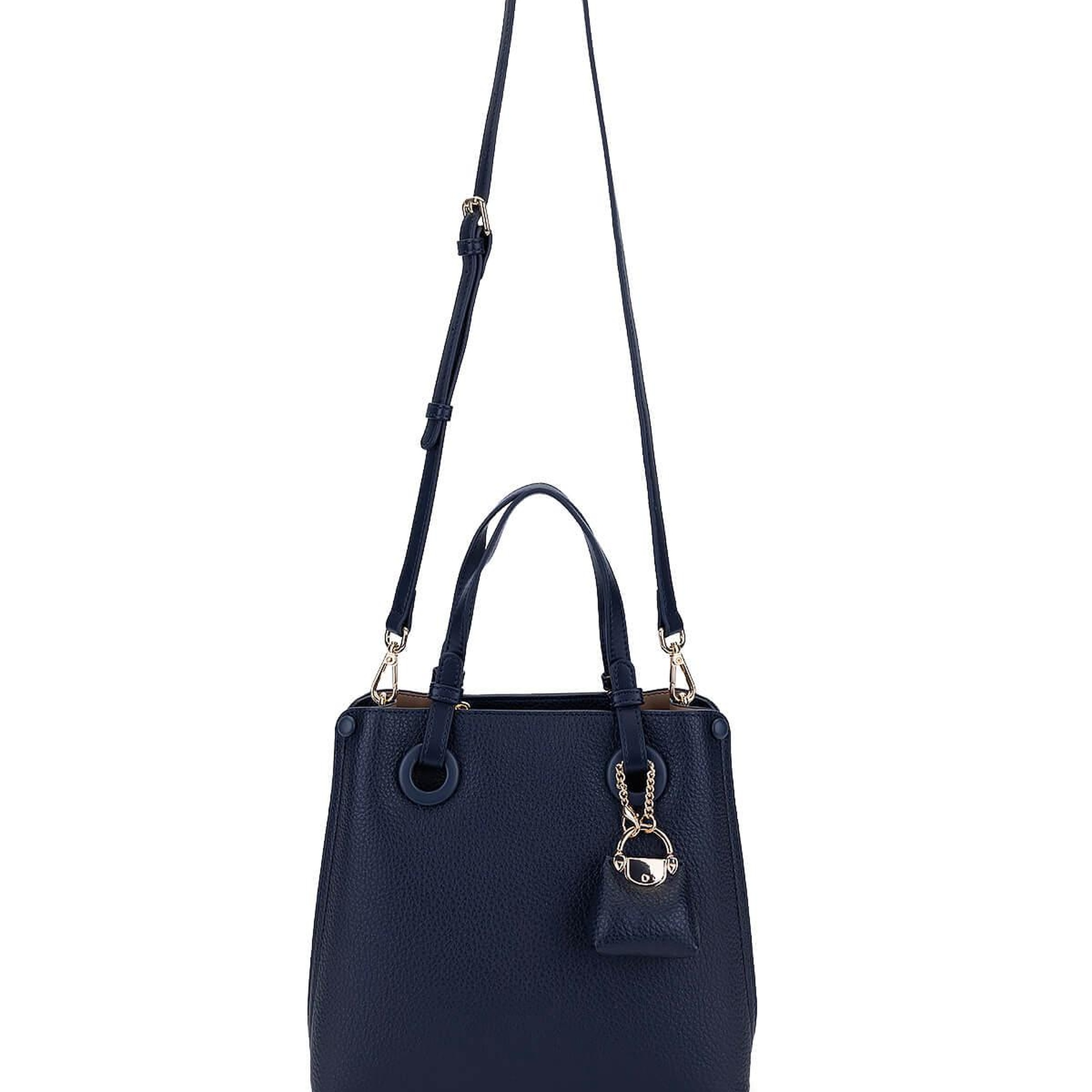 Tamer Tanca Kadın Suni Deri Lacivert Omuz Çanta