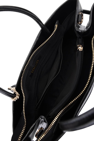  Tamer Tanca Kadın Suni Deri Siyah Omuz Çanta