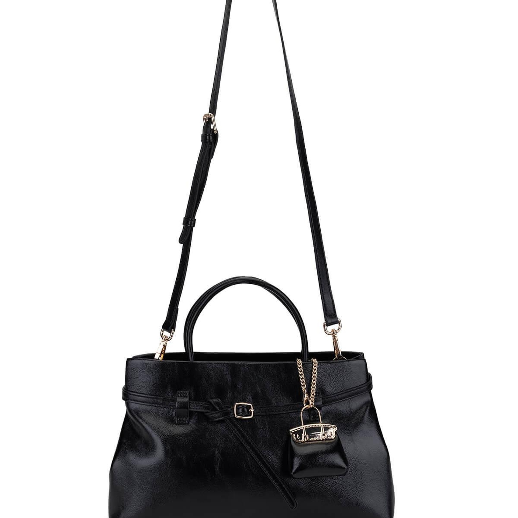 Tamer Tanca Kadın Suni Deri Siyah Omuz Çanta