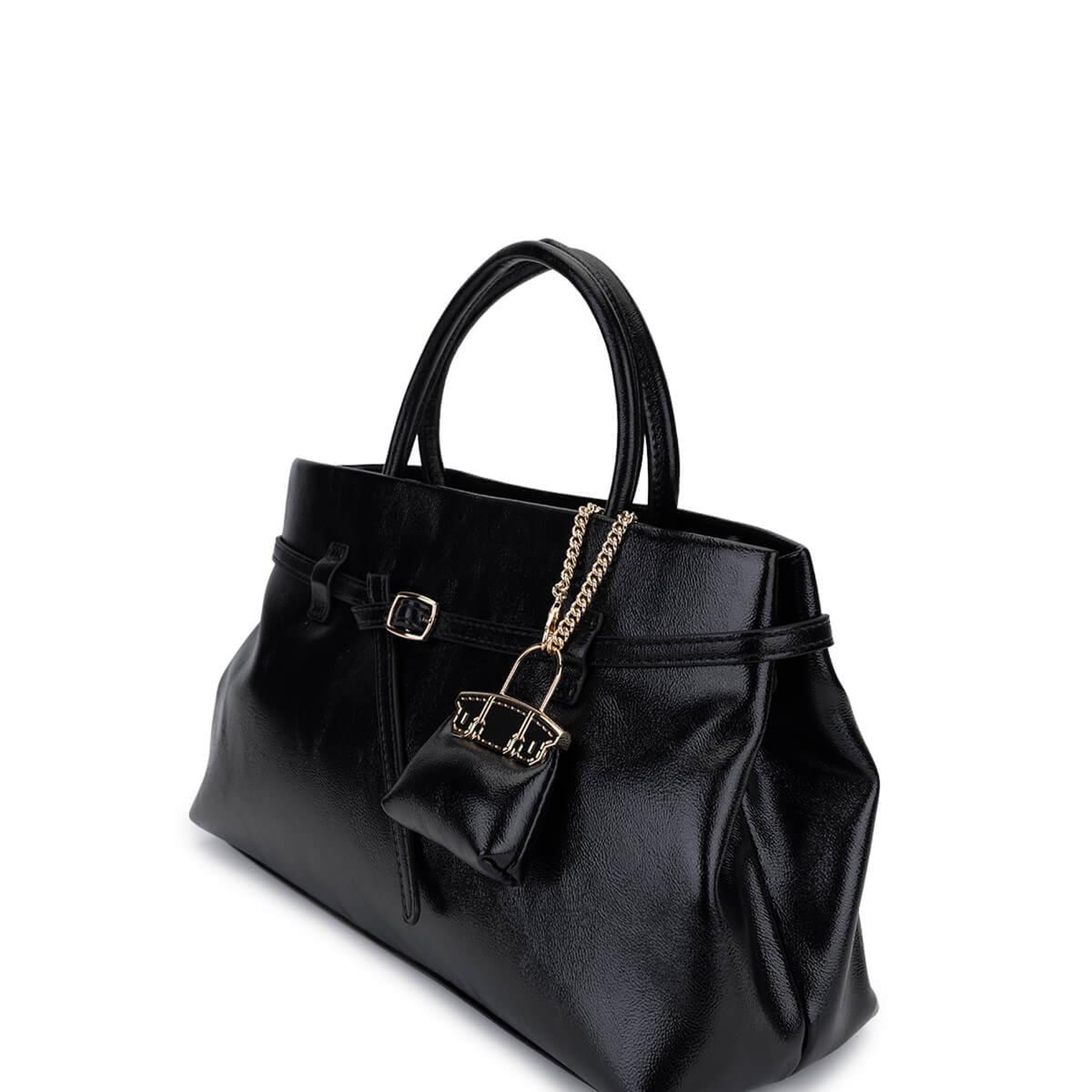 Tamer Tanca Kadın Suni Deri Siyah Omuz Çanta