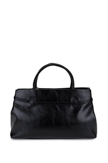  Tamer Tanca Kadın Suni Deri Siyah Omuz Çanta