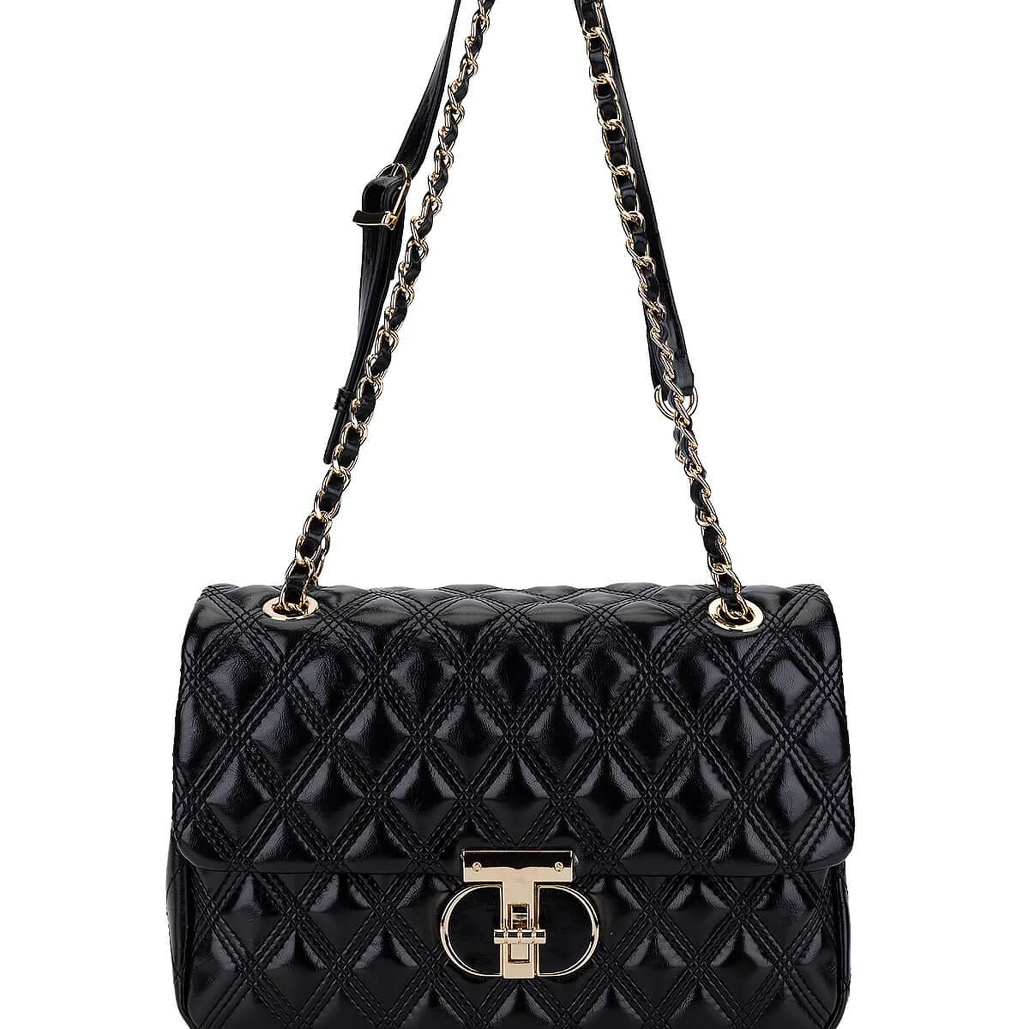 Tamer Tanca Kadın Suni Deri Siyah Omuz Çanta