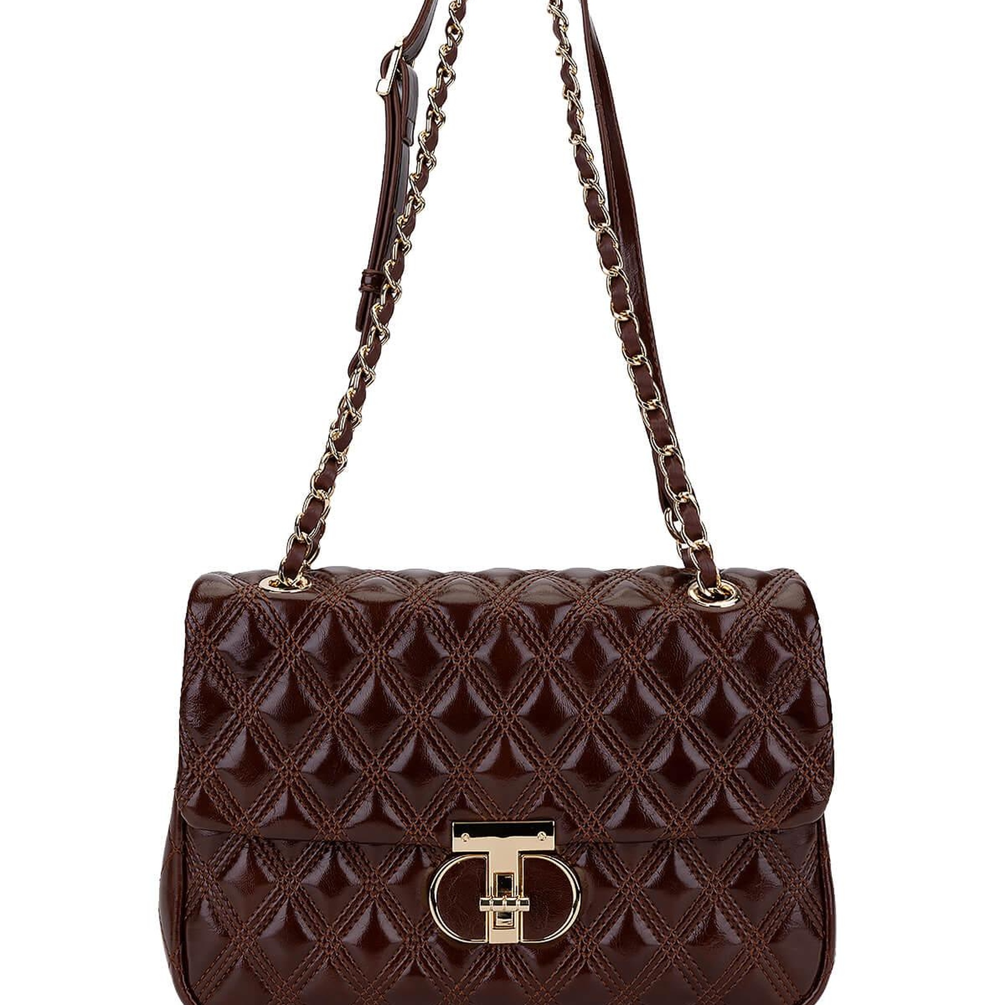 Tamer Tanca Kadın Suni Deri Kahverengi Omuz Çanta