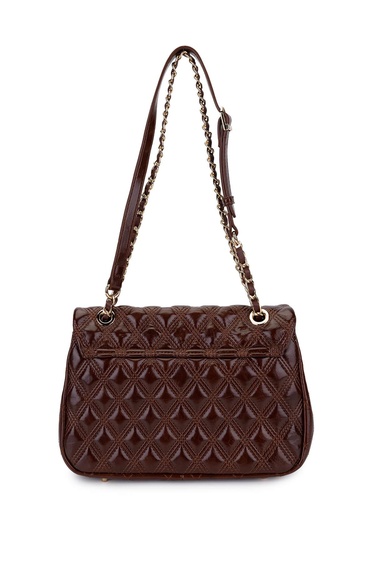  Tamer Tanca Kadın Suni Deri Kahverengi Omuz Çanta