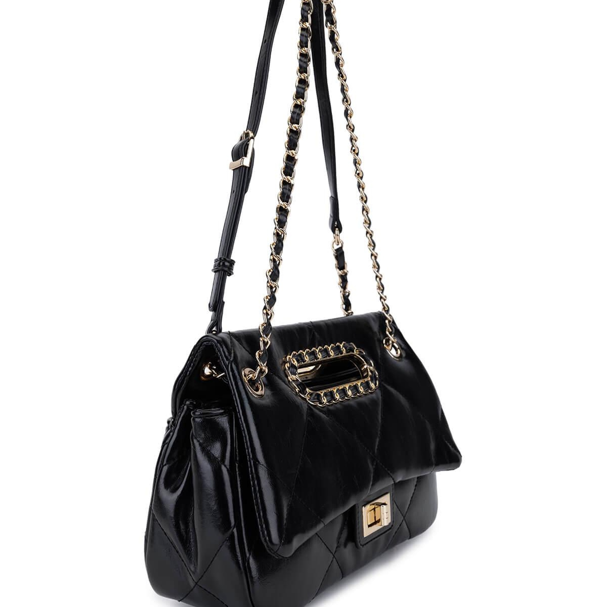 Tamer Tanca Kadın Suni Deri Siyah Omuz Çanta