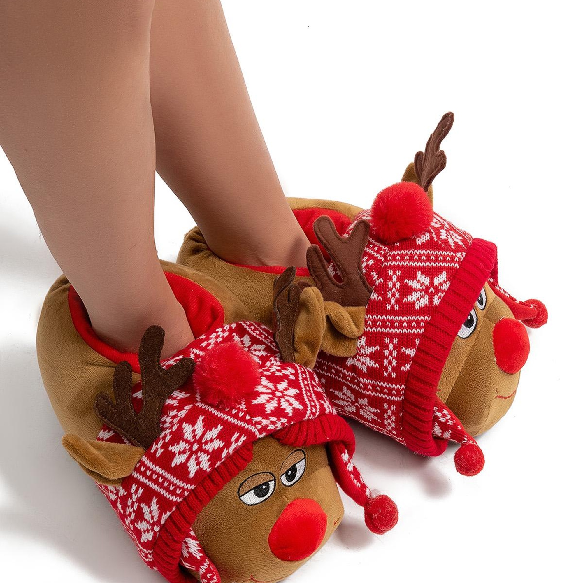 Anna Kadın Hayvanlı Panduf Kahverengi 36/41