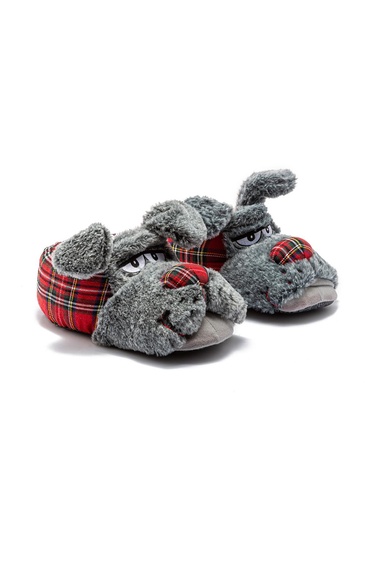  Zizu Erkek Hayvanlı Panduf Gri 41/46