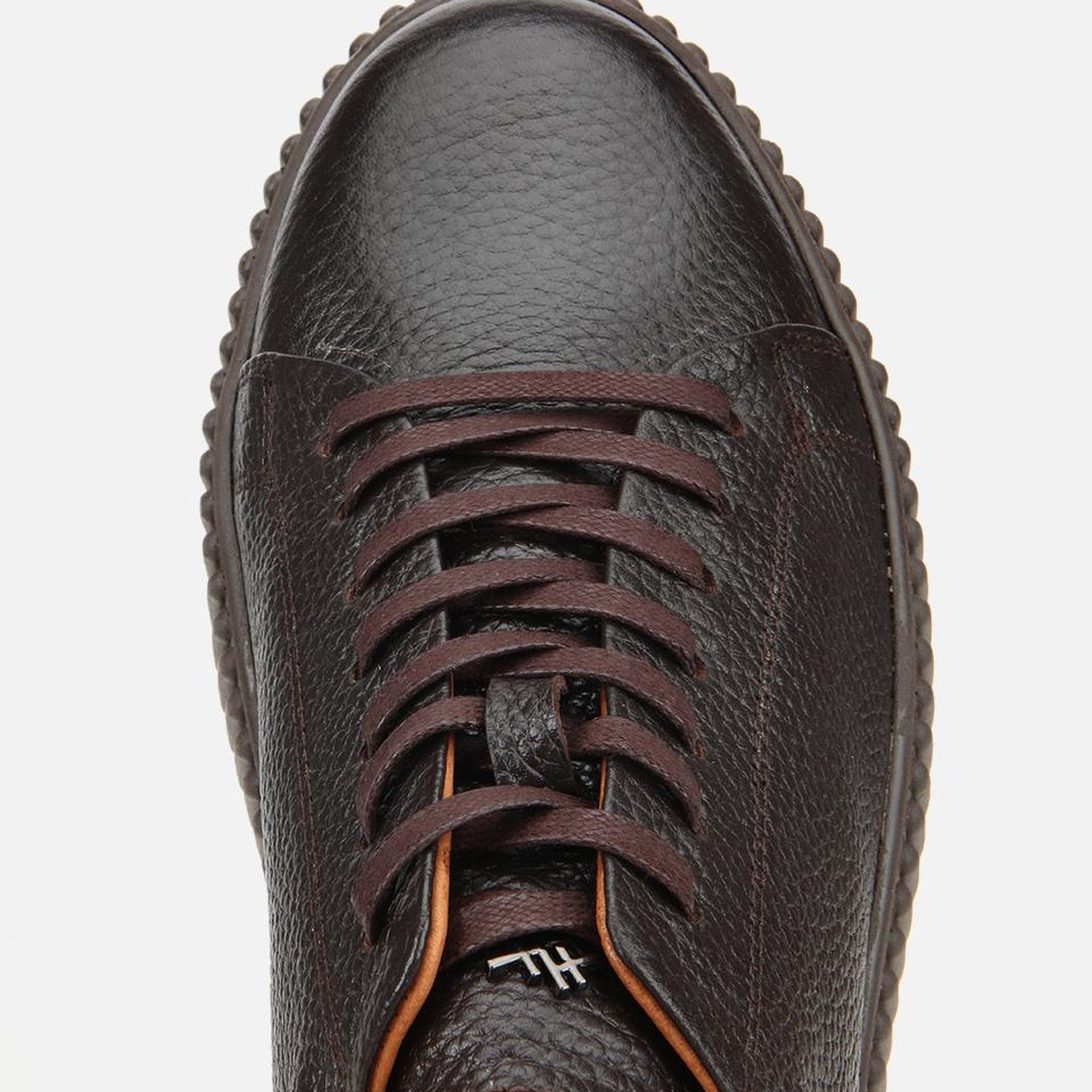 Erkek Deri Kahverengi Yüksek Tabanlı Spor Ayakkabı