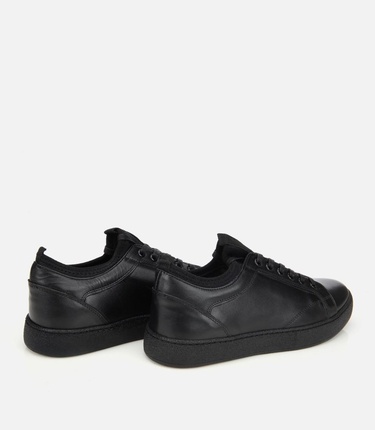  Erkek Deri Siyah Yumuşak Dokulu Günlük Ayakkabı