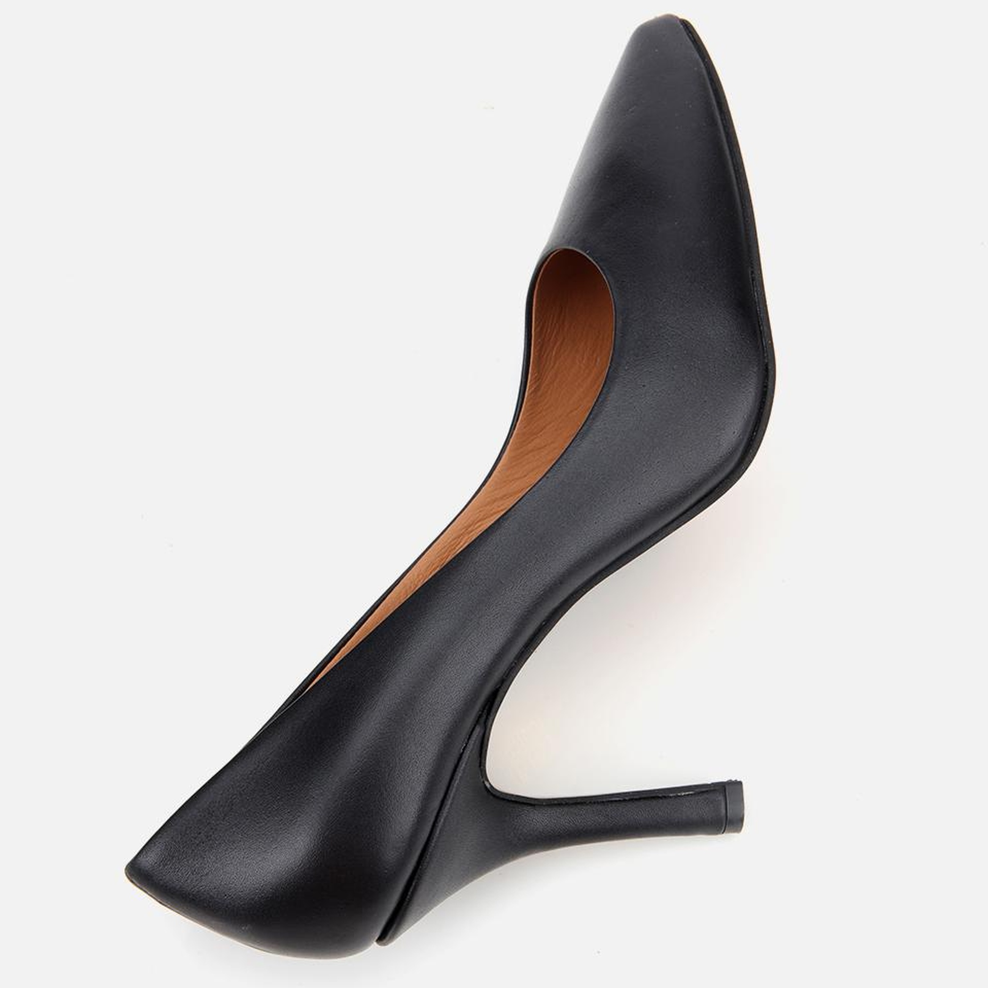 Kadın Deri Siyah Yüksek Topuklu Stiletto