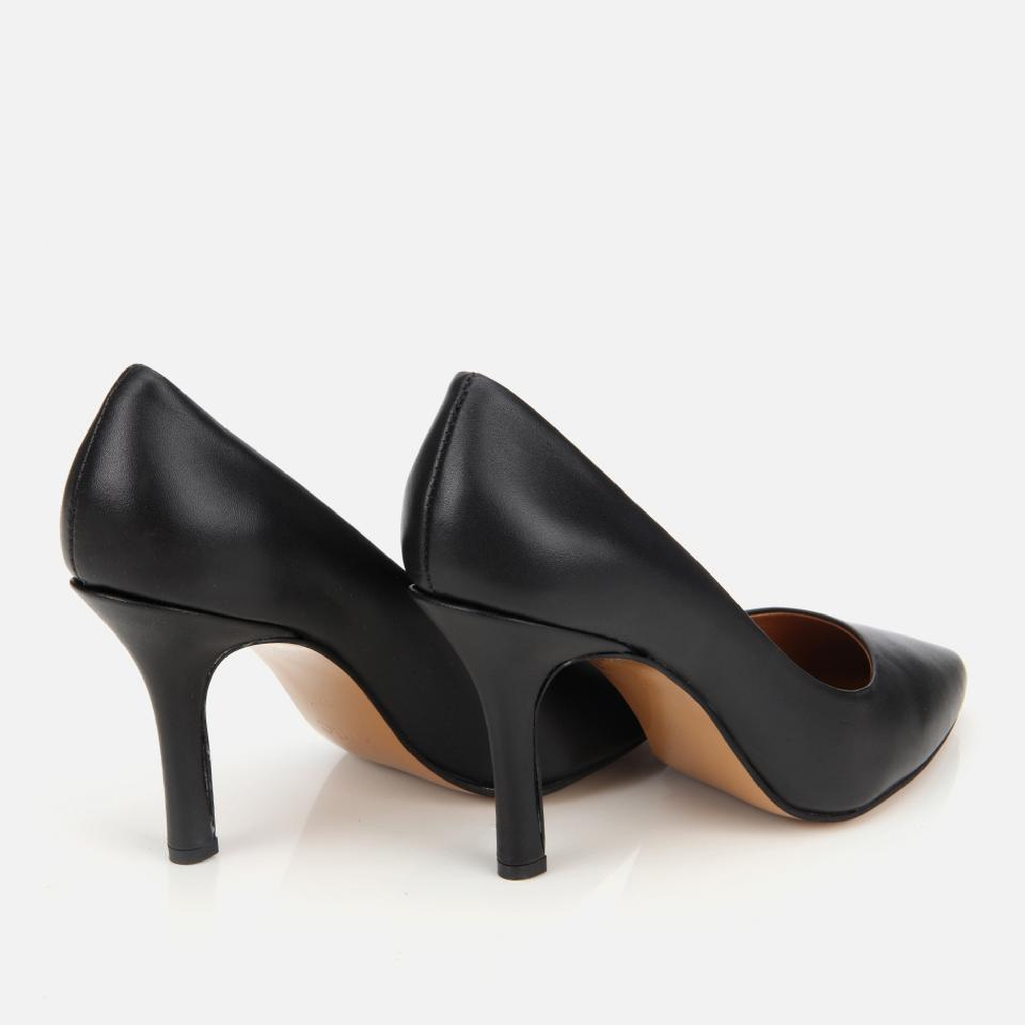 Kadın Deri Siyah Yüksek Topuklu Stiletto