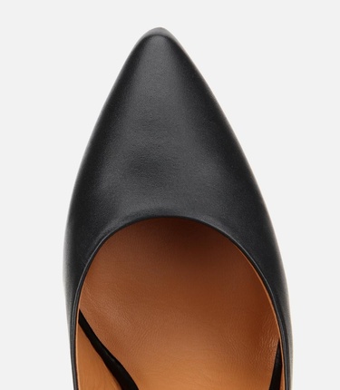  Kadın Deri Siyah Yüksek Topuklu Stiletto