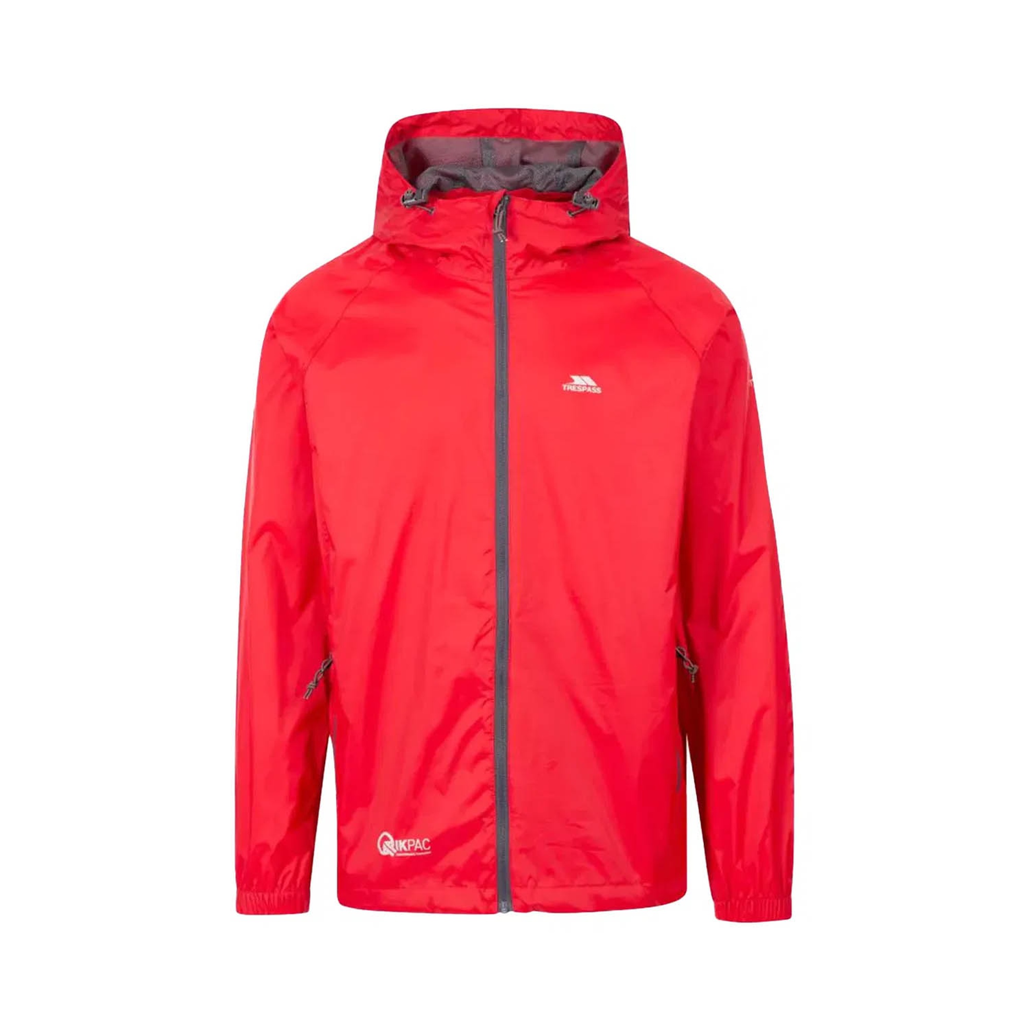 Trespass Qikpac Jacket - Unisex Packaway Unisex Siyah Yağmurluk