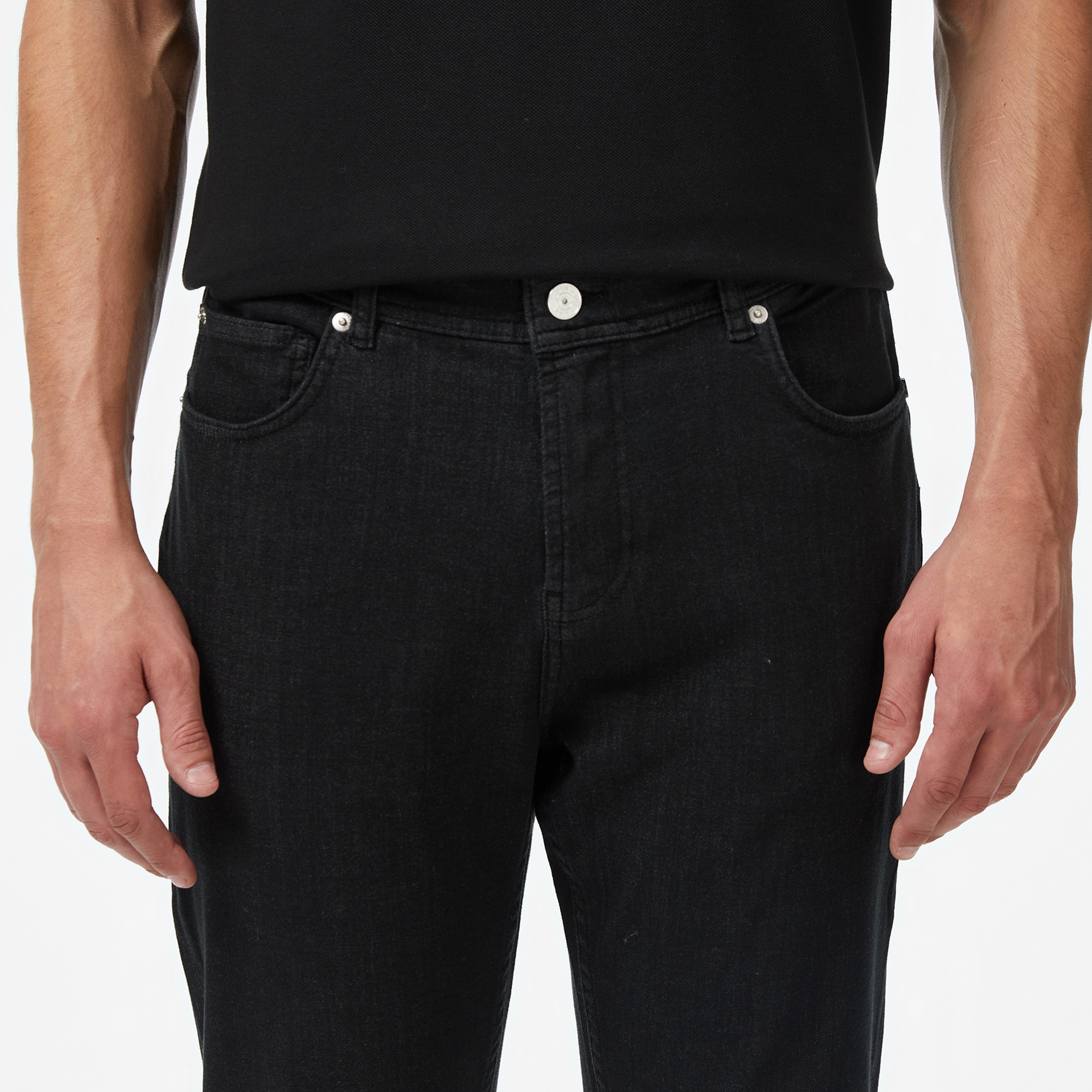 Lacoste Erkek Slim Fit Siyah Jean Pantolon