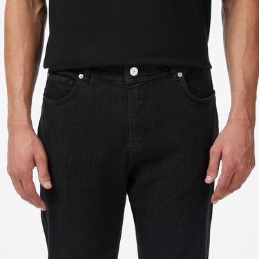  Lacoste Erkek Slim Fit Siyah Jean Pantolon