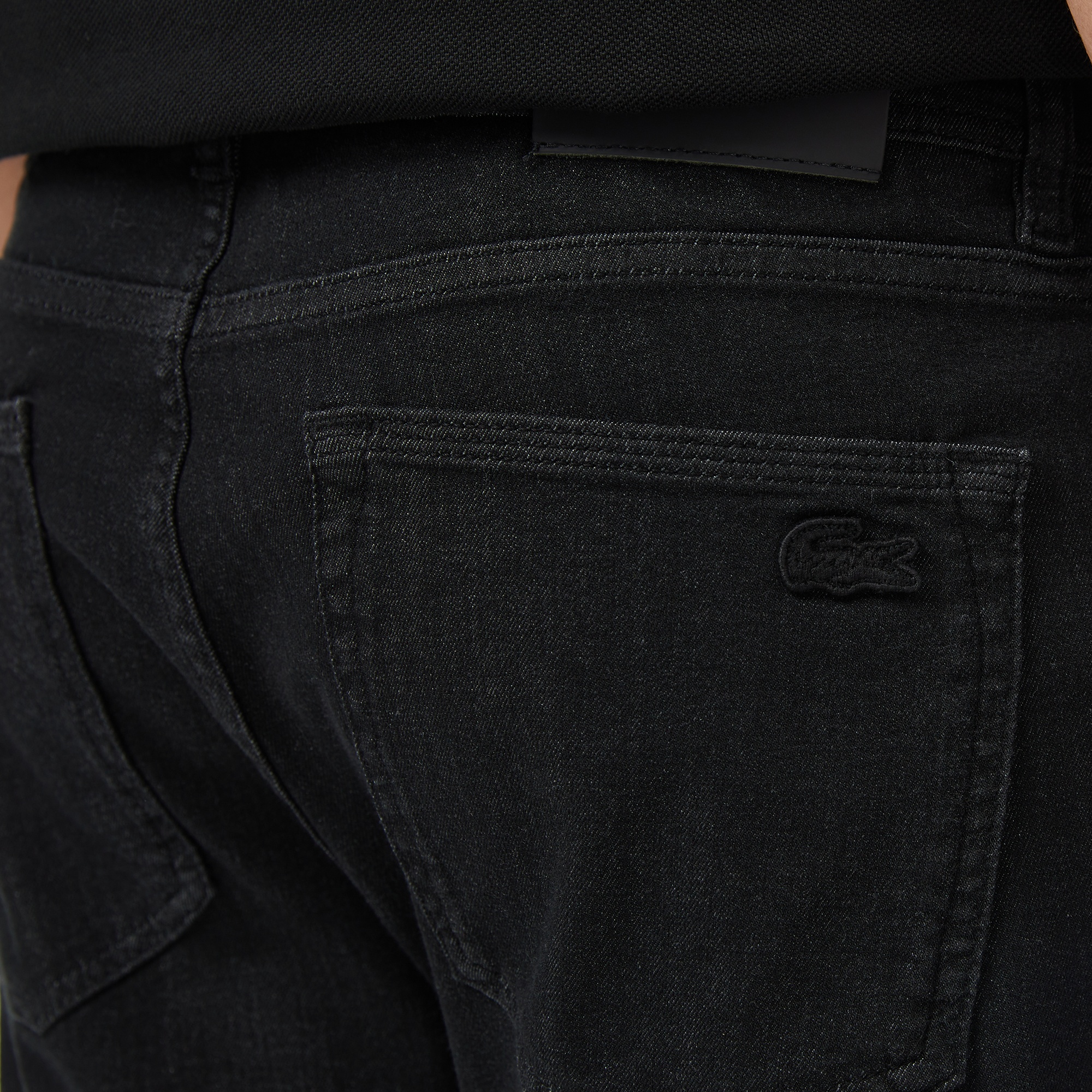 Lacoste Erkek Slim Fit Siyah Jean Pantolon