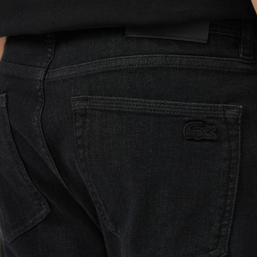  Lacoste Erkek Slim Fit Siyah Jean Pantolon