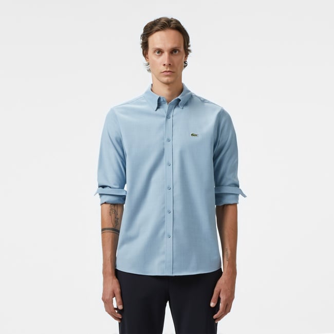  Lacoste Erkek Regular Fit Mavi Gömlek