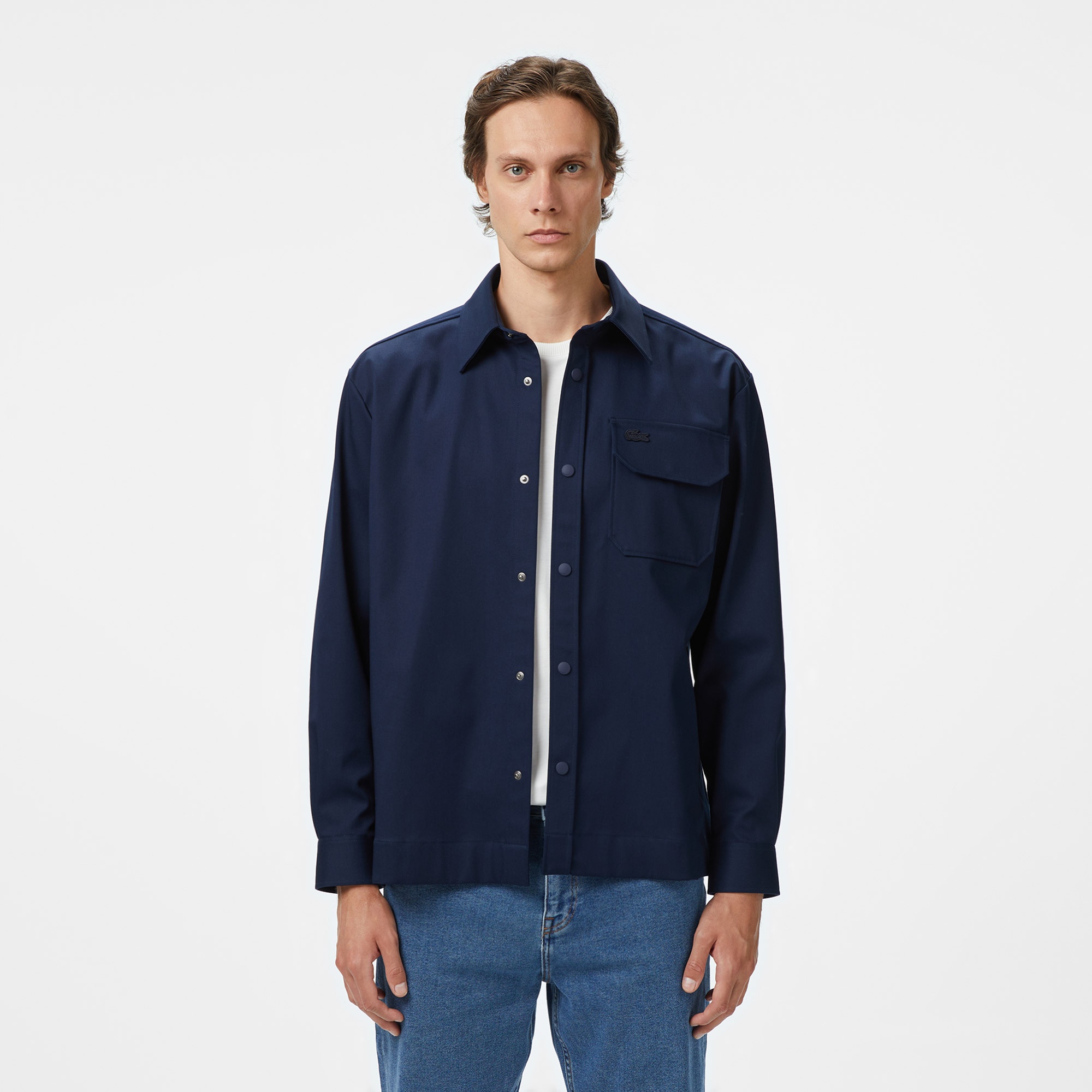 Lacoste Erkek Relaxed Fit Lacivert Gömlek